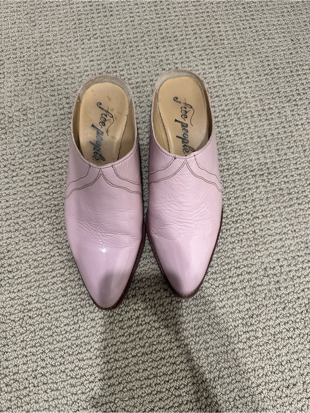 Free People Lacendar Pointed Leather Mules